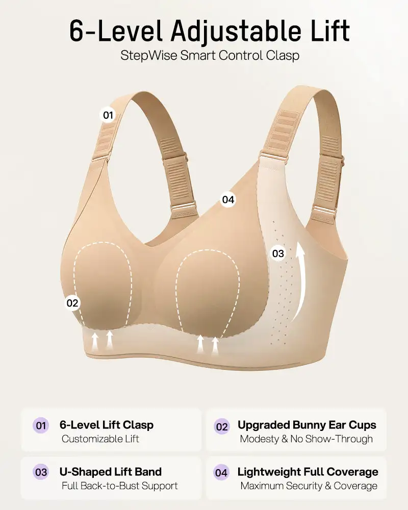 Piano Clasp™ V-Neck Wireless Minimizer Bra