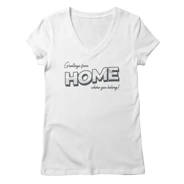 Greetings From Home V-Neck Tee
