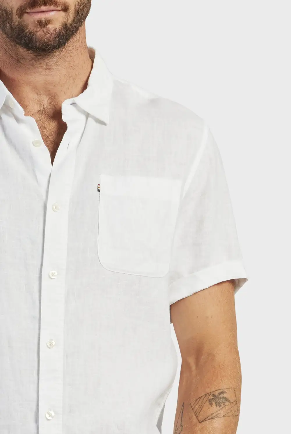 Breathable Linen Blend Short Sleeve Button Up Shirt