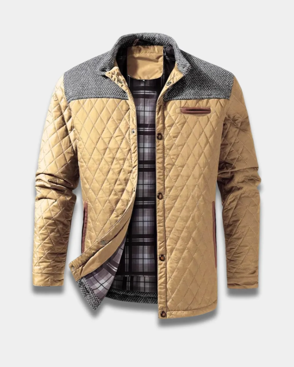 Diamond Quilted Button Jacket