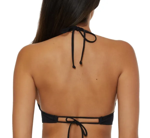 Textured Ribbed Nylon Bikini Top