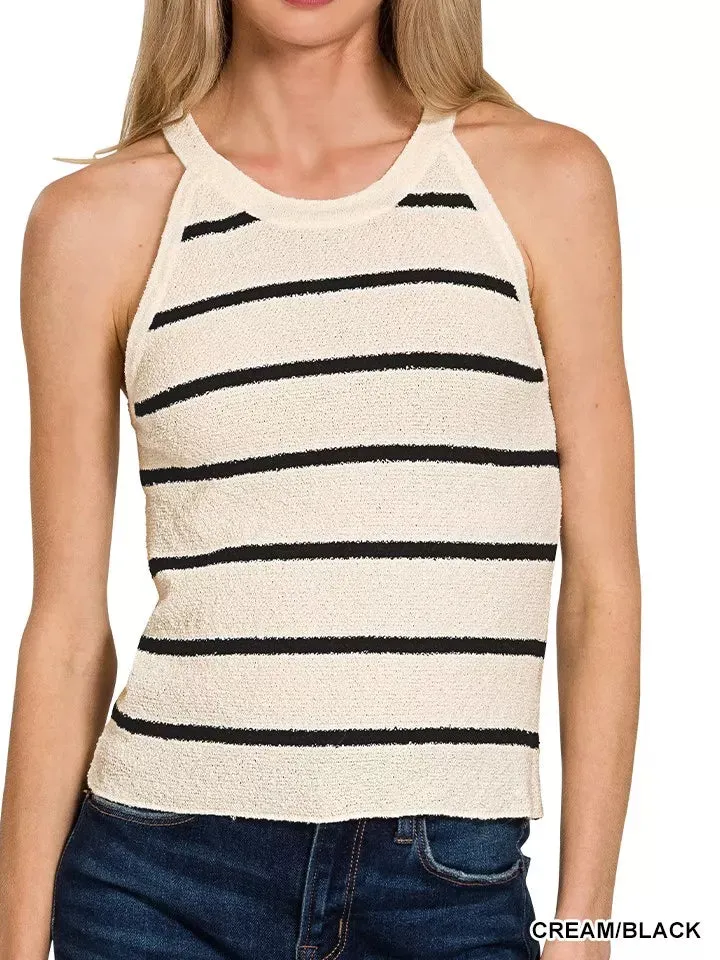 Stripe Sweater Tank Top
