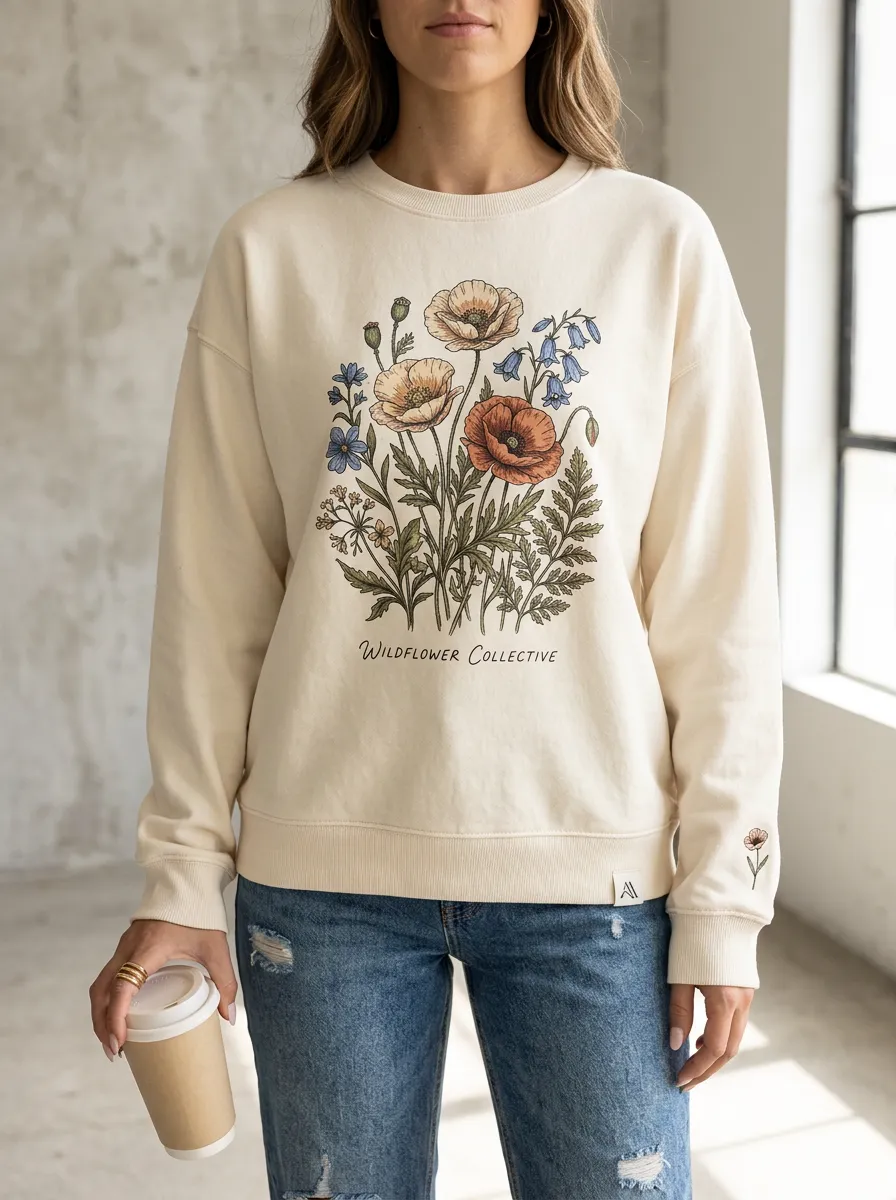 Wildflower Collective Botanical Sweatshirt