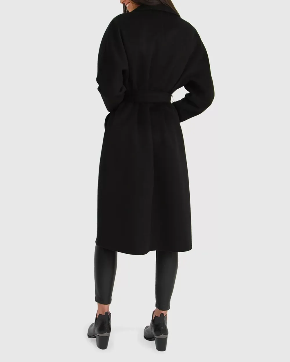 Double-Breasted Lined Wool Coat