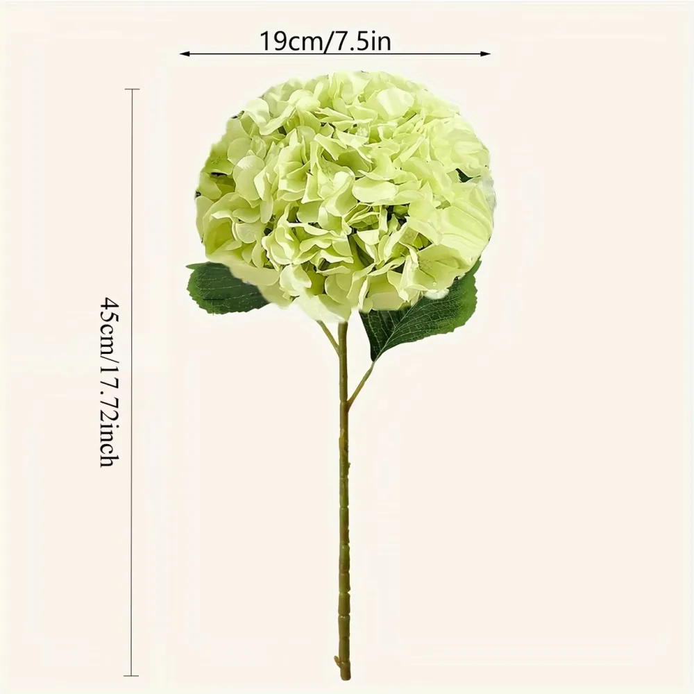 4 Pcs Pale Green Hydrangea Artificial Bouquet