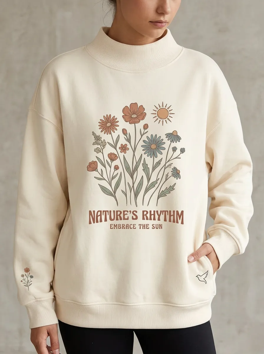 Nature Rhythm Floral Sun Sweatshirt
