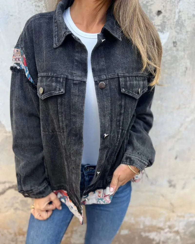 Denim Button Front Jacket