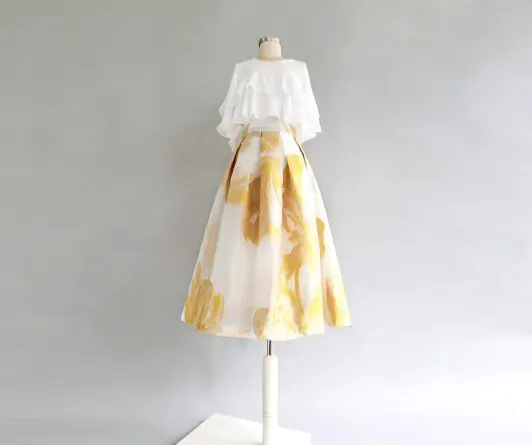 Balanced Leisure Everyday Casual Embroidered Skirt