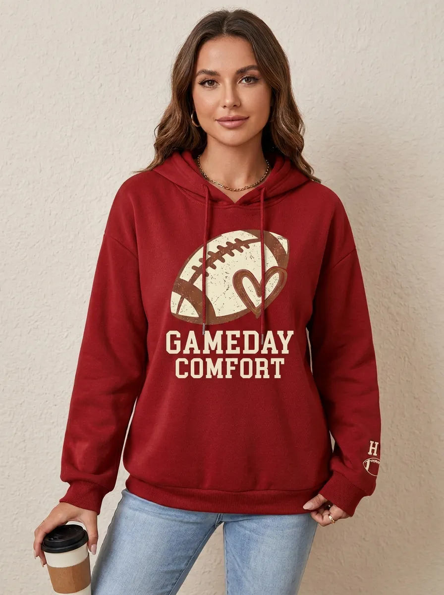 Women's Gridiron Gameday Comfort Heart Graphic Hoodie