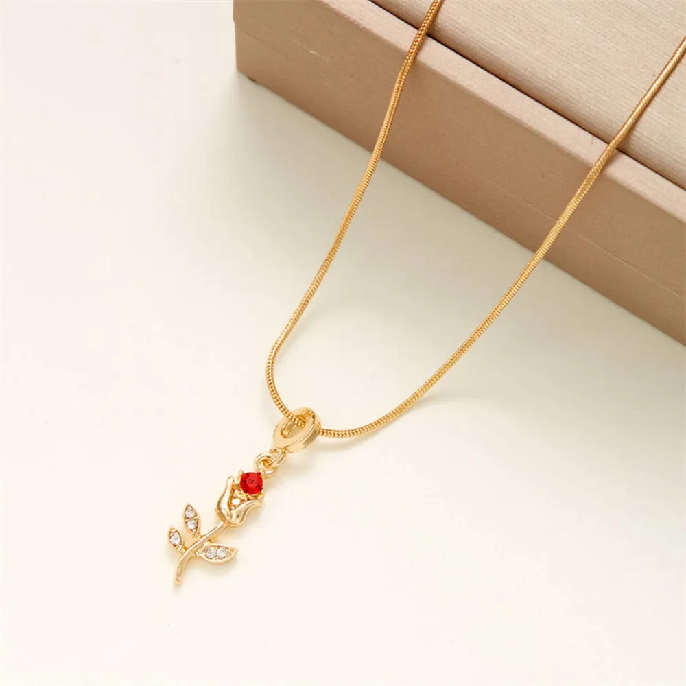 Rhinestone Floral Necklace