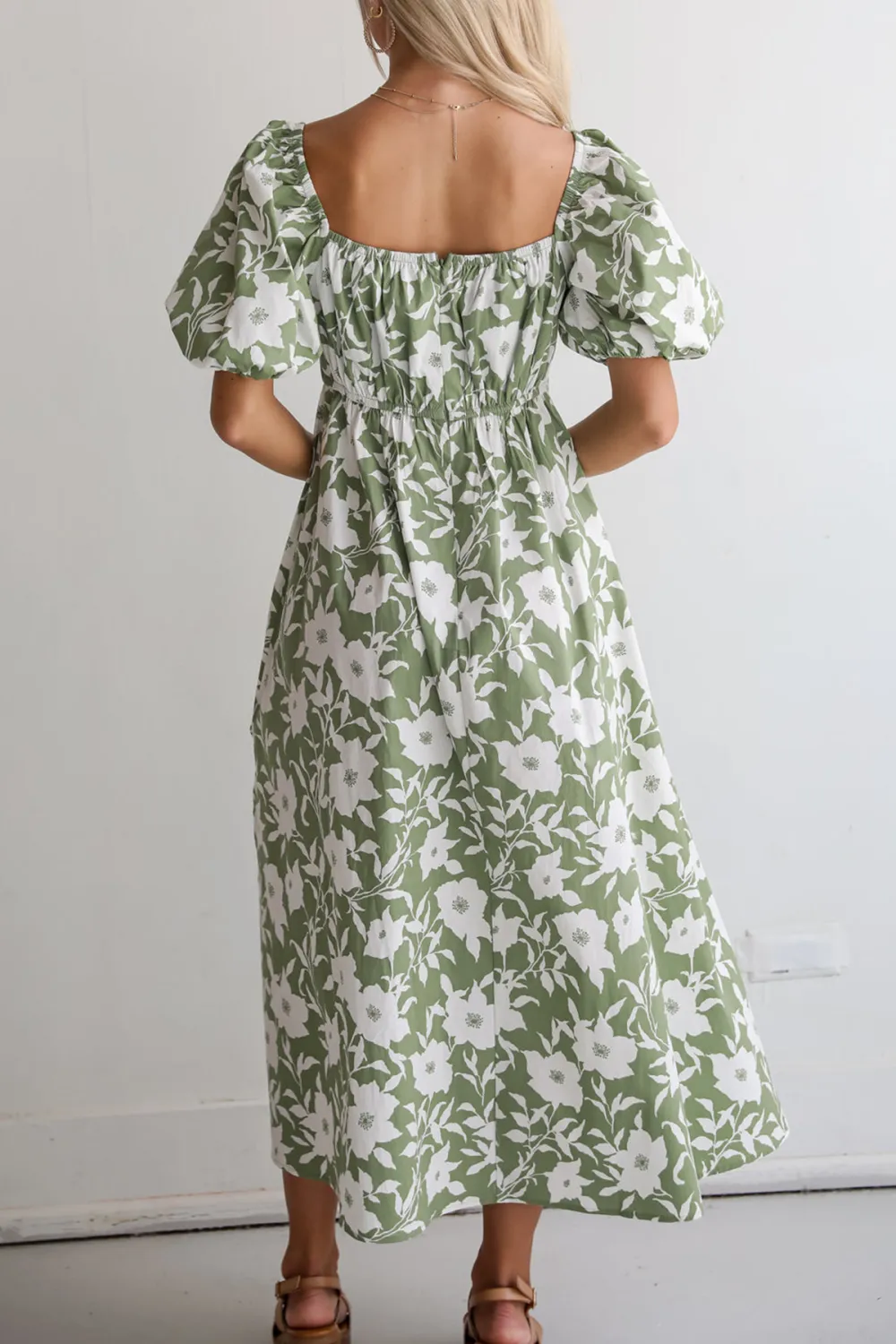 Sage Floral Maxi Dress