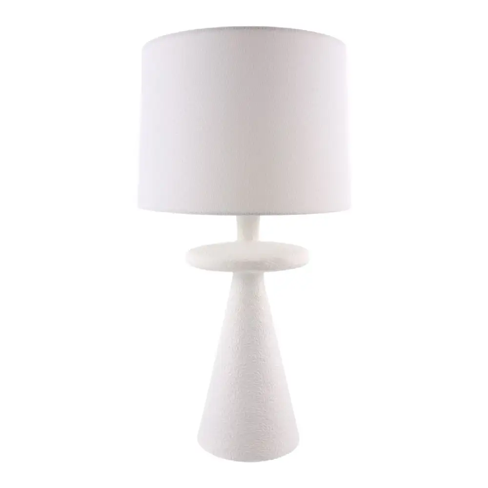 Minimalist Modern Metal Linen Resin Table Lamp