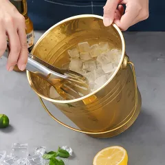 Dual-Color Stainless Steel Cold Drink Ice Bucket
