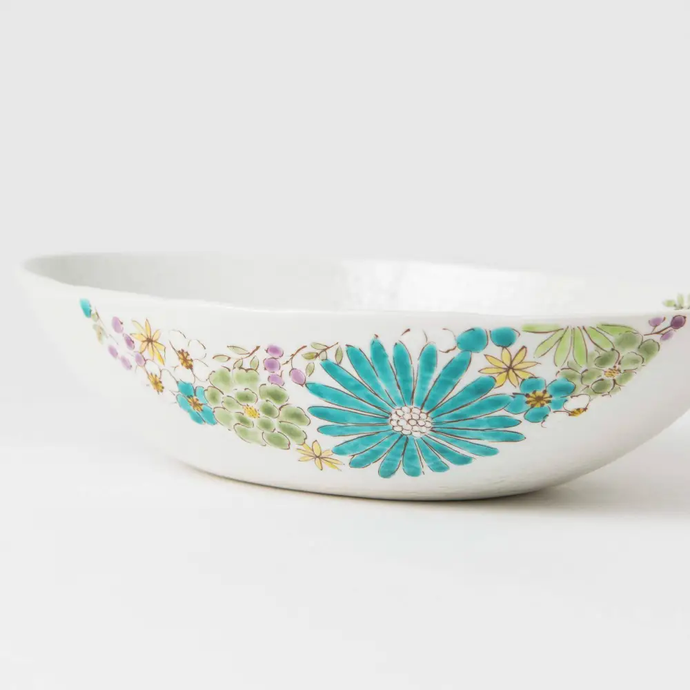 Floral Oval Serving Bowl