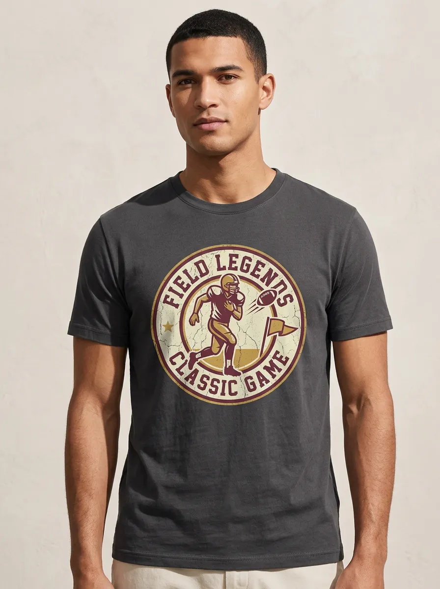 Men's American Football Lover Field Legends Vintage Graphic T-shirt