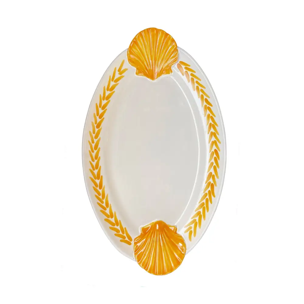 Coastal-Inspired Summer-Inspired Ceramic Serving Platter