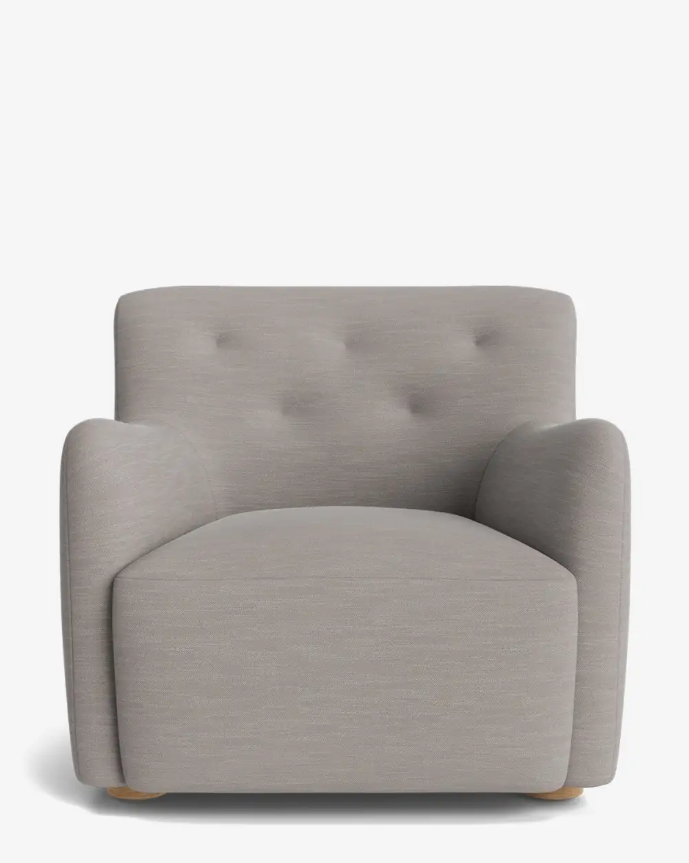Tufted Oak Lounge Chair