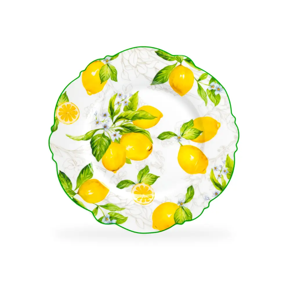 Lemon Garden Porcelain Dessert Plate