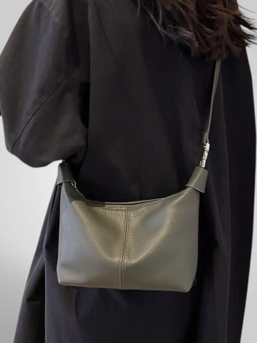 Crescent Suede Handbag