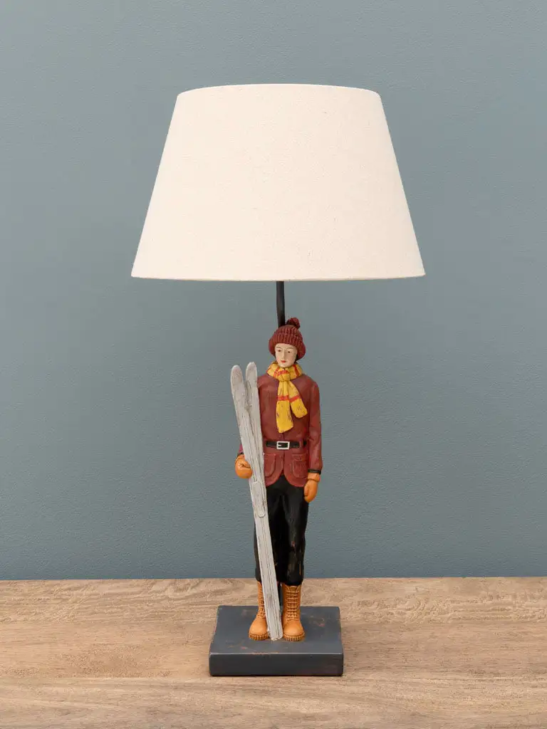 Sculpted Resin Table Lamp