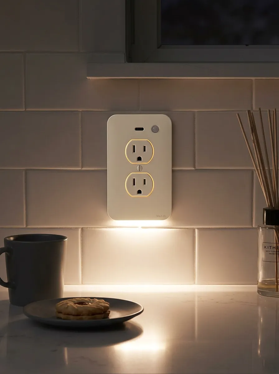 Motion Sensor Warm Light Printed LED Outlet Cover