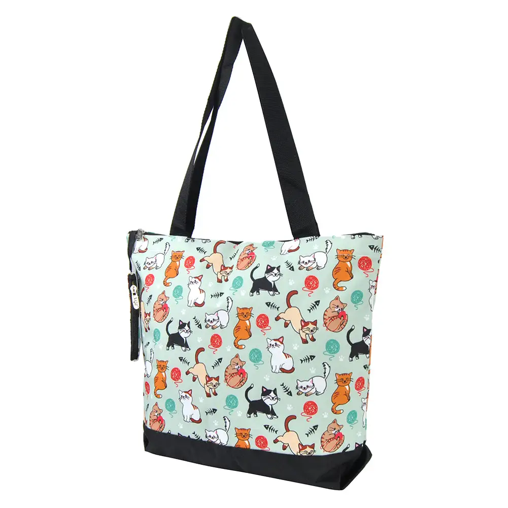 Kitten Print Canvas Tote Bag