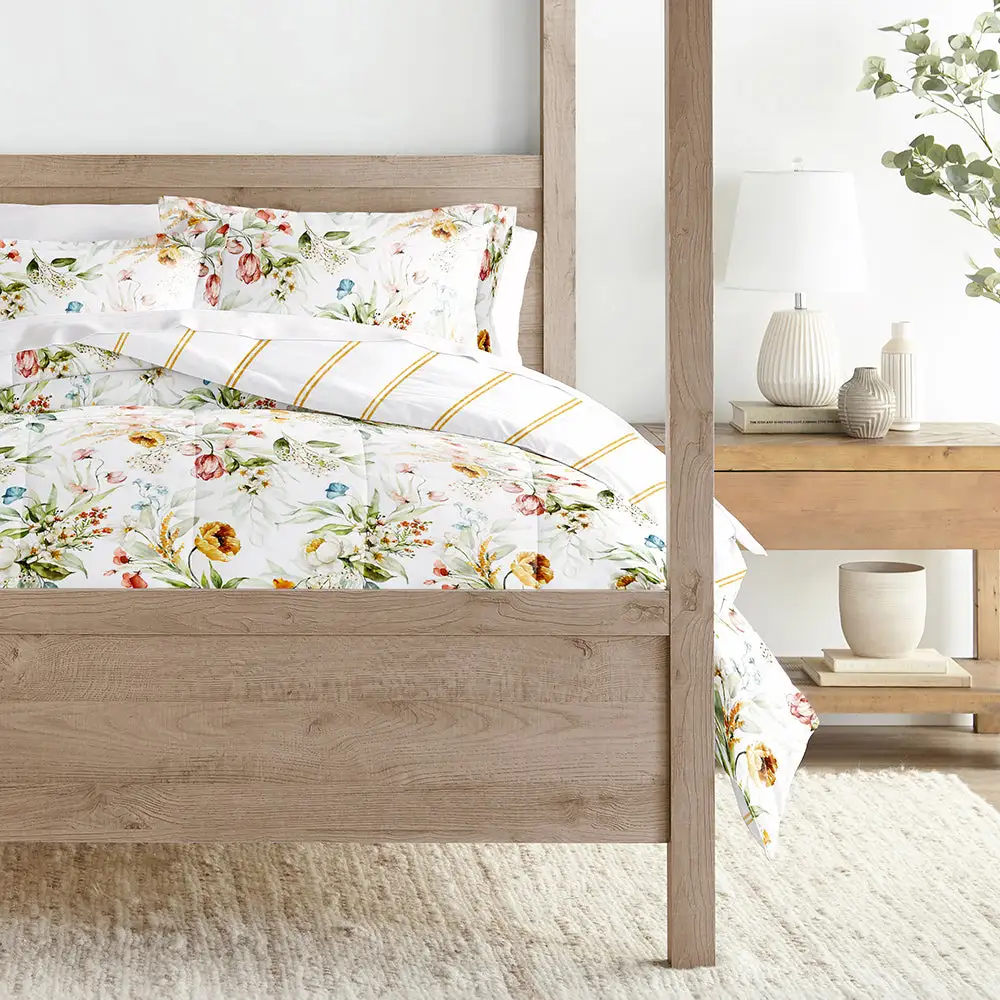 Chintz Floral Reversible Down Alternative Comforter Set
