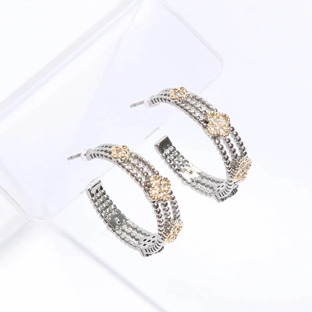 Refined Textured Hoop Earrings