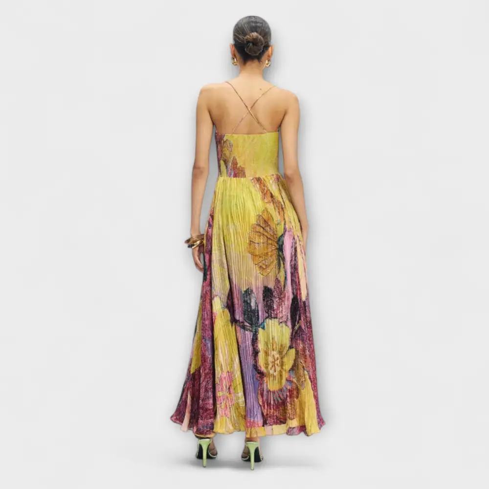 Floral Sleeveless Printed Maxi Dress