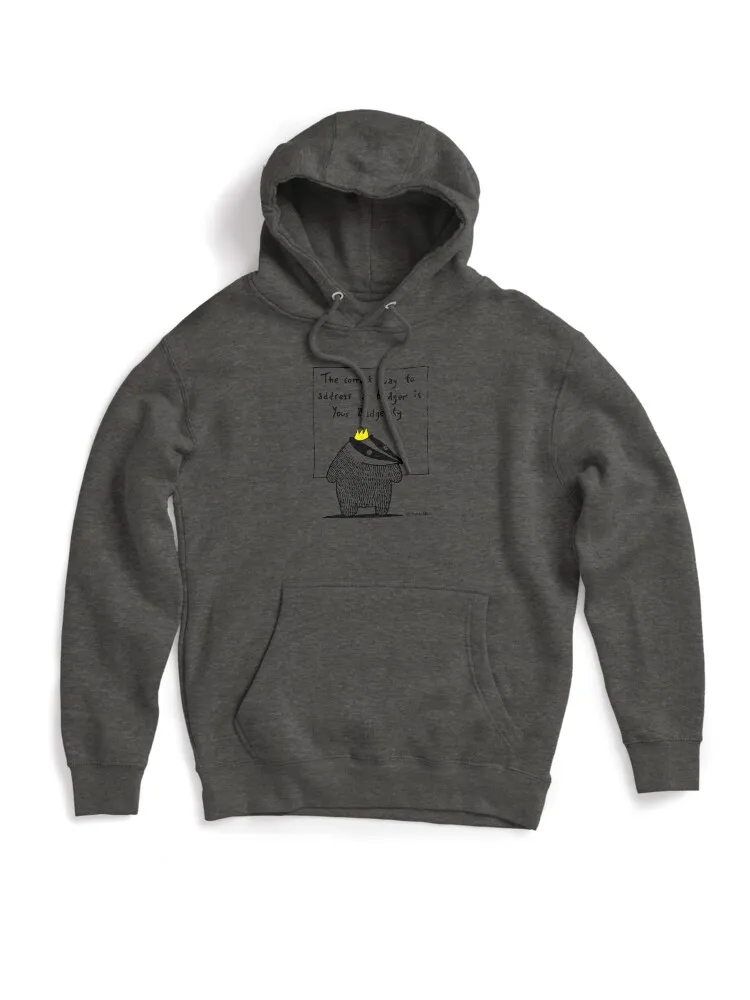 Retro Badger Illustration Hoodie