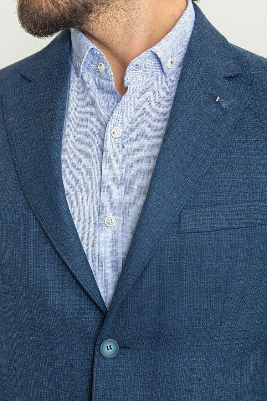 Clean Cut Slim Fit Plaid Blazer