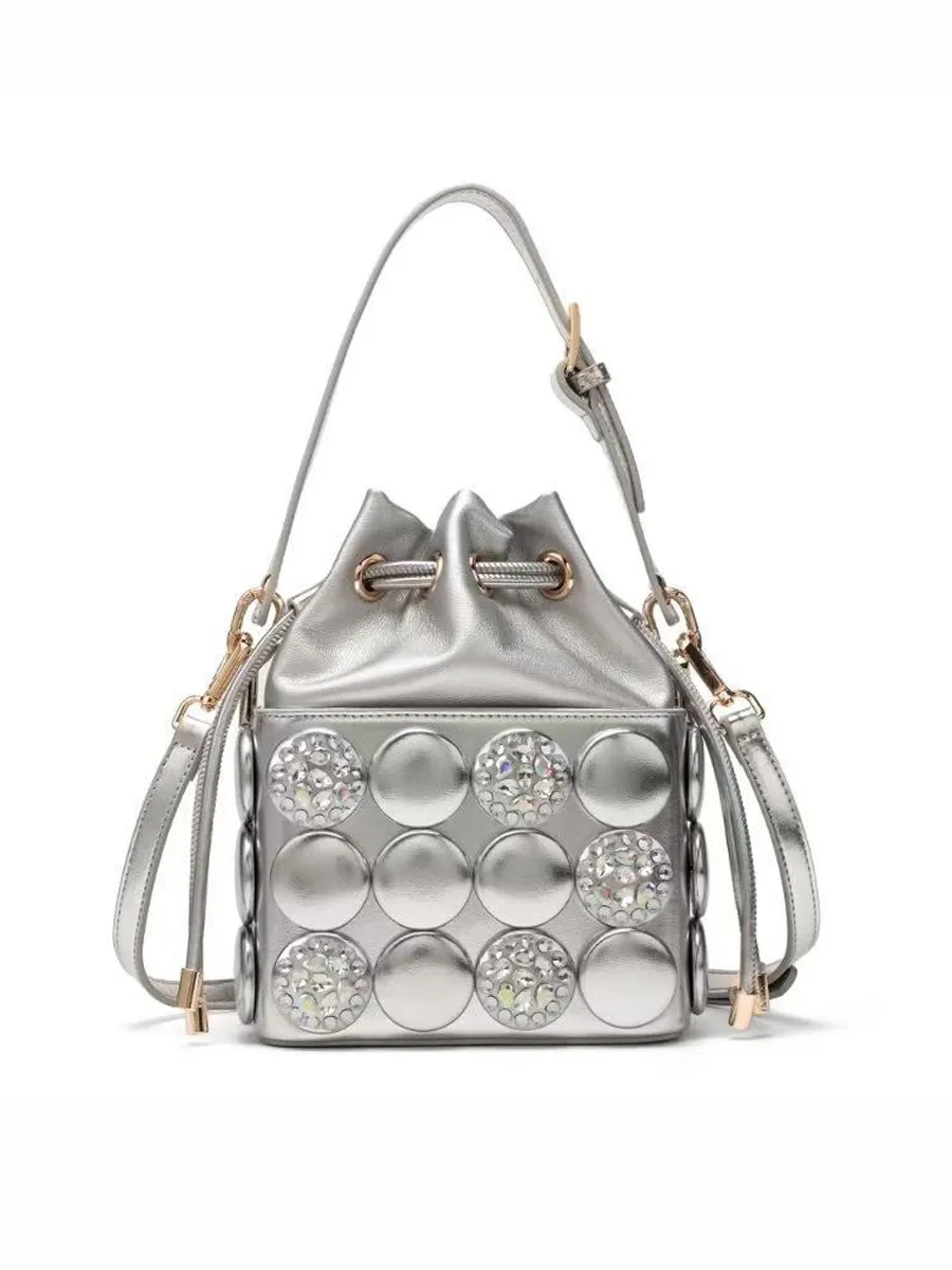 Persephone Retro-Button Cylindrical Bag