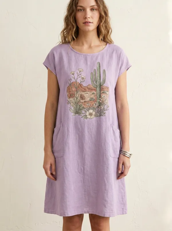 Desert Lover Cactus Floral Tunic Top