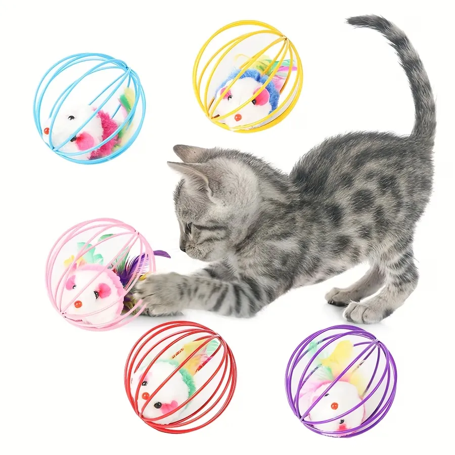 3 Pack Rolling Wire Ball Cat Toy