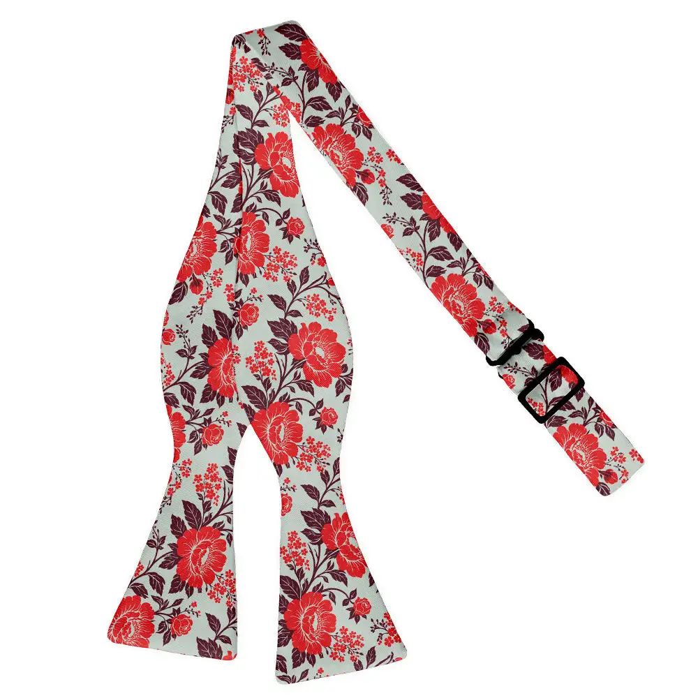 Estate Garden Floral Motif Bow Tie
