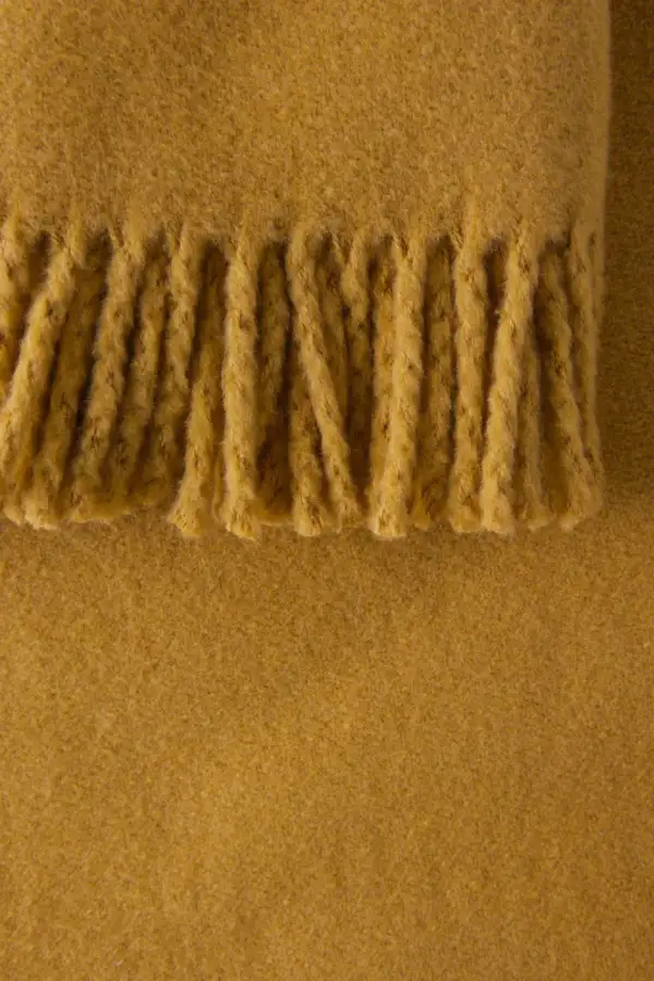 Solid Cotton Blend Throw