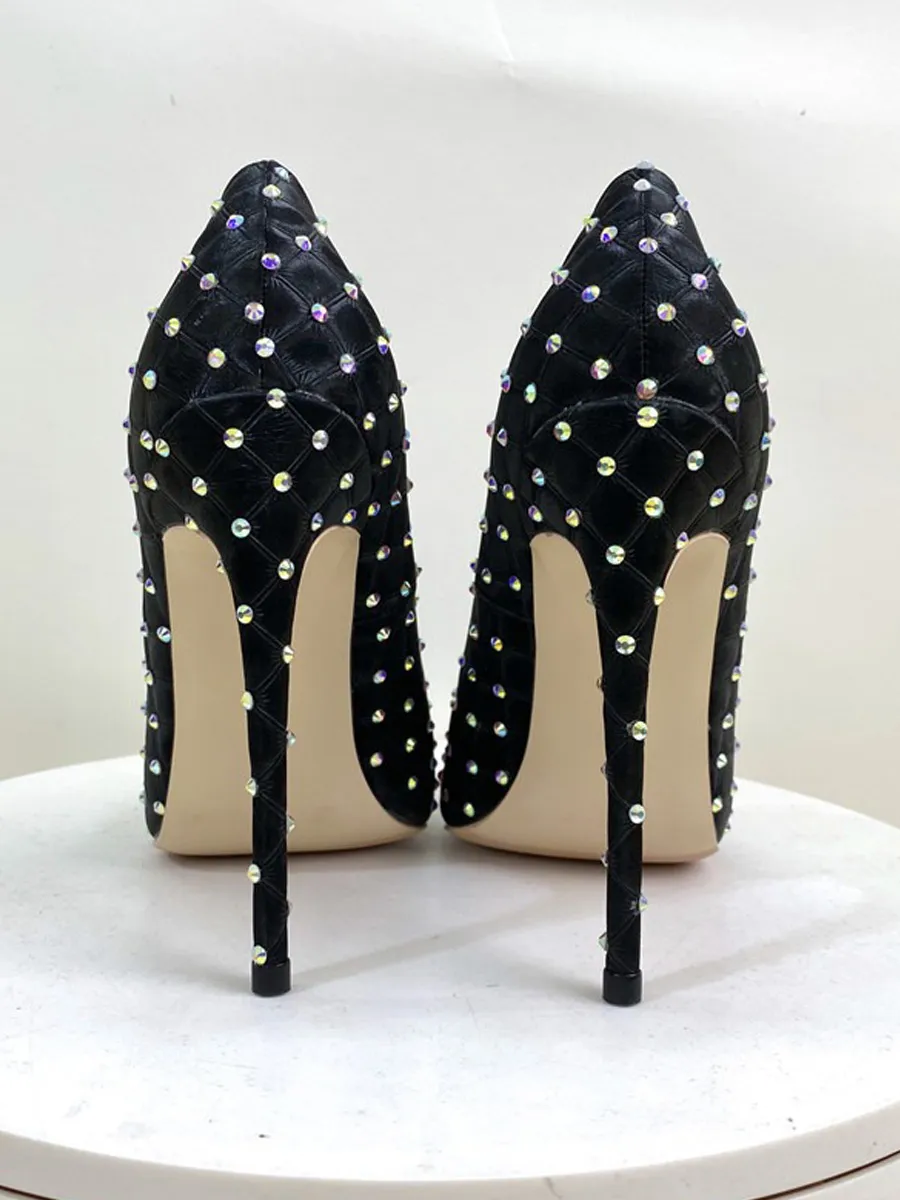 Cecelia Diamond-Studded High Heels