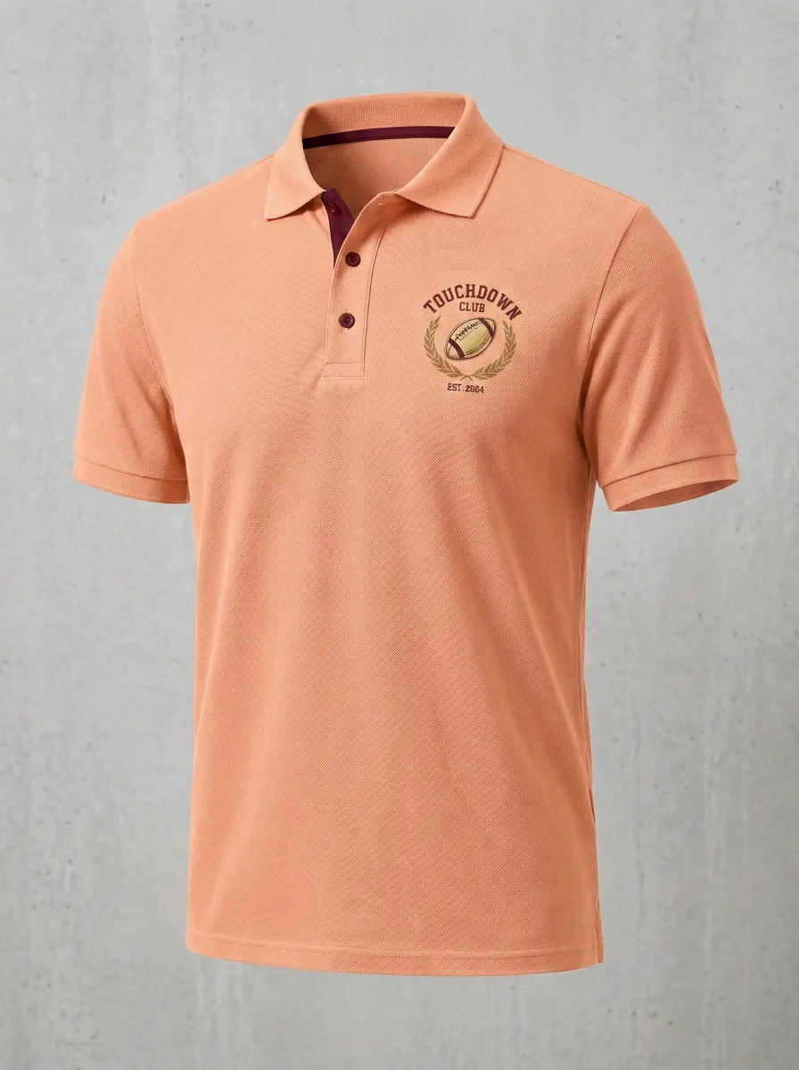 Football Inspired Casual Polo Shirt
