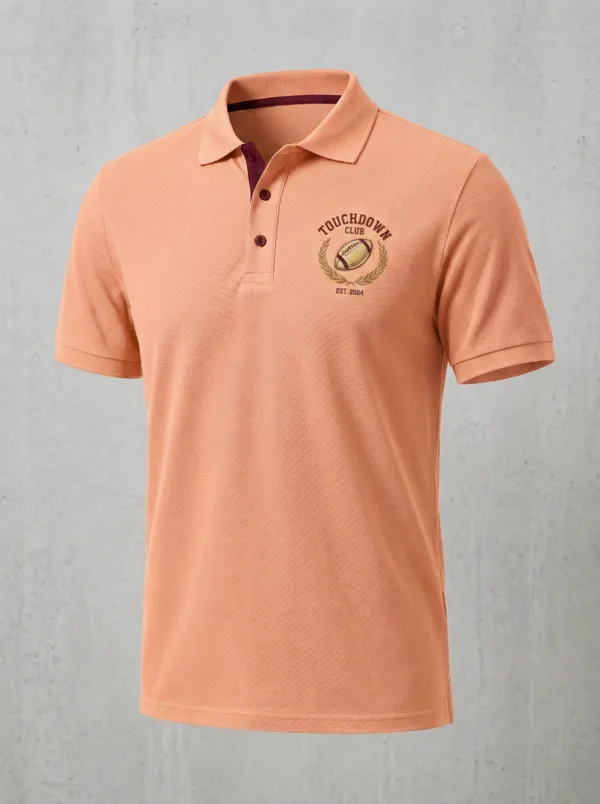 Football Inspired Casual Polo Shirt