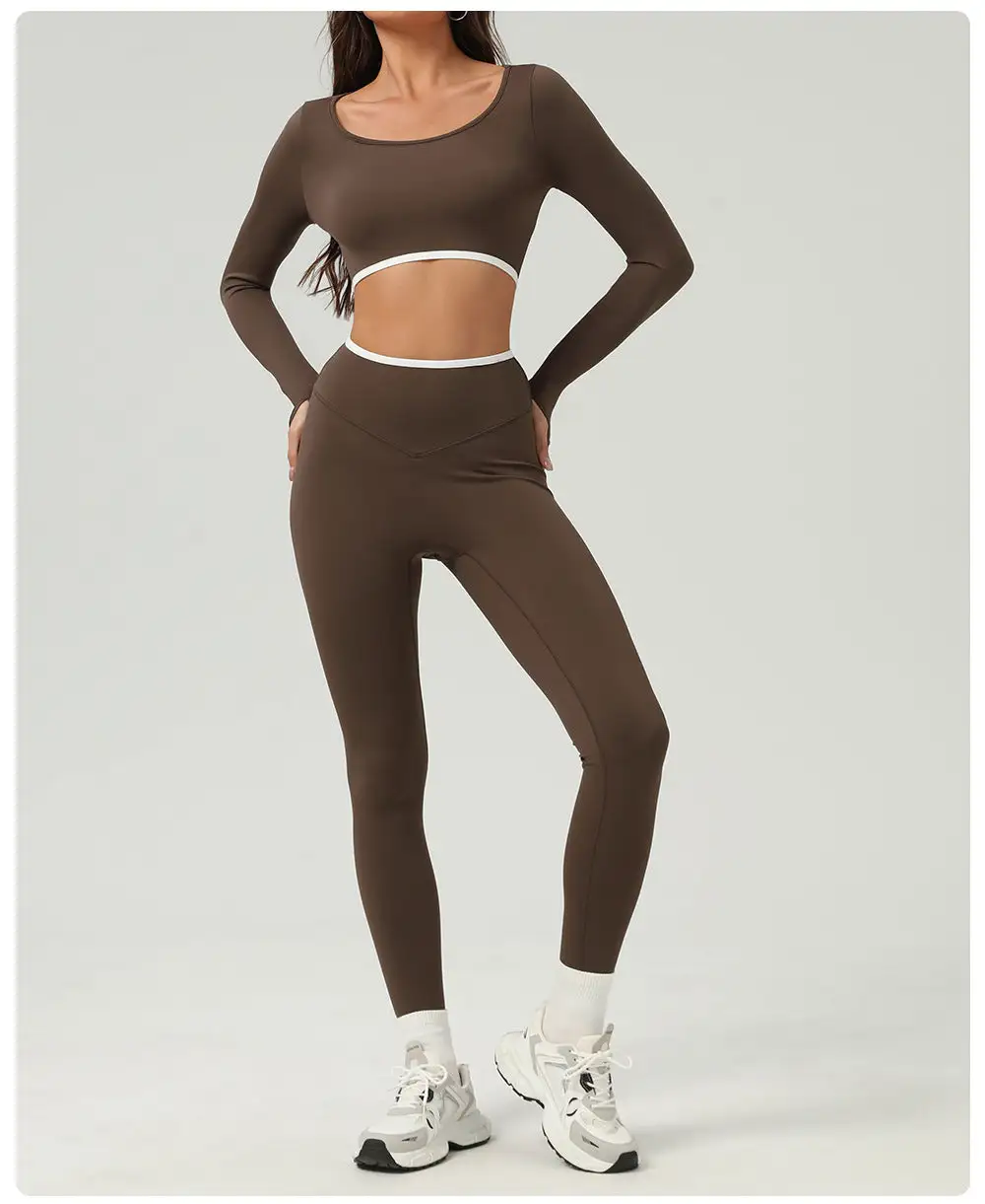 Contrast Waist Trim Leggings