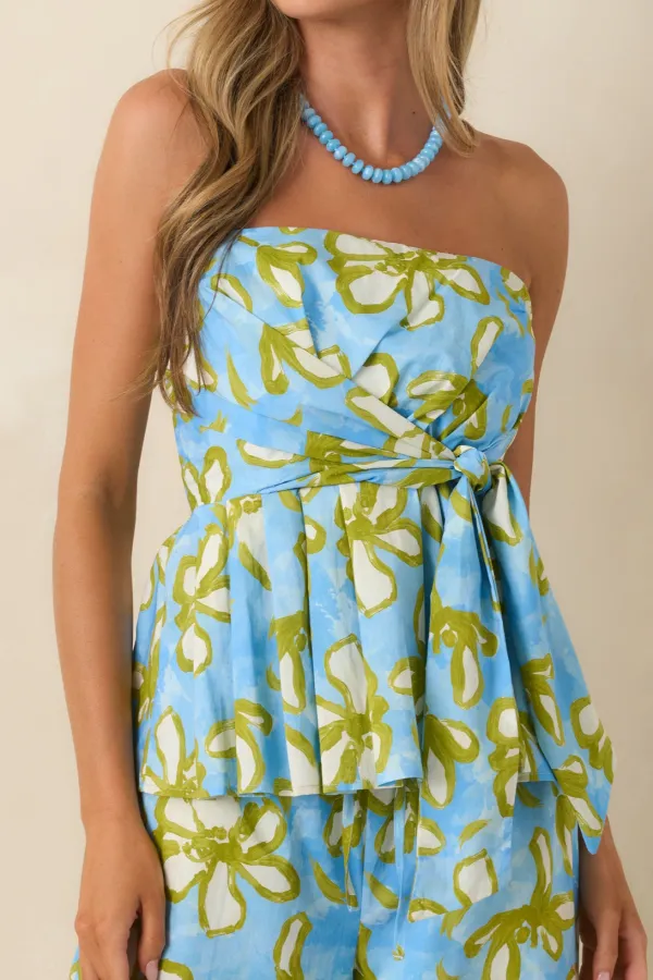 Floral Peplum Casual Top