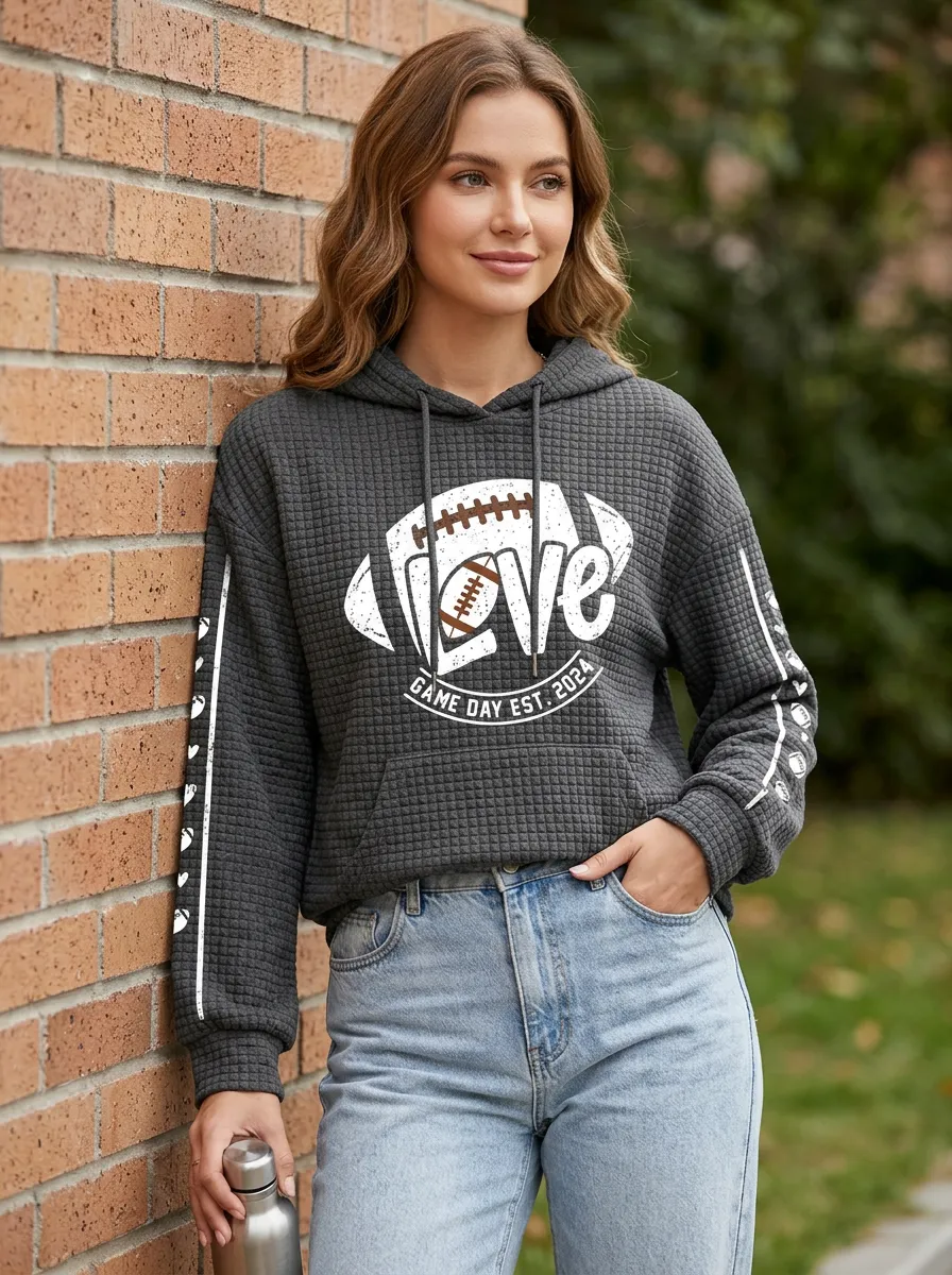 Women's Gridiron Love Day Graphic Hoodie
