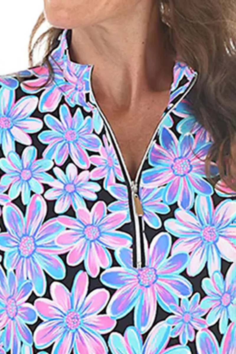 Bright Bouquet Cooling Mock Neck Top