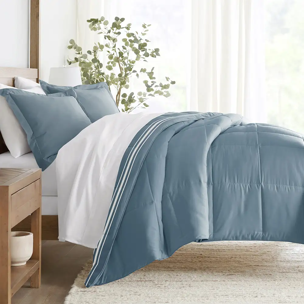 Soft Stripe Reversible Down Alternative Comforter Set