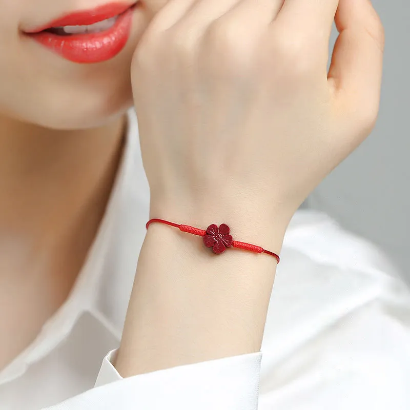 Handmade Plum Blossom Clover Pixiu Lotus Koi Bracelet