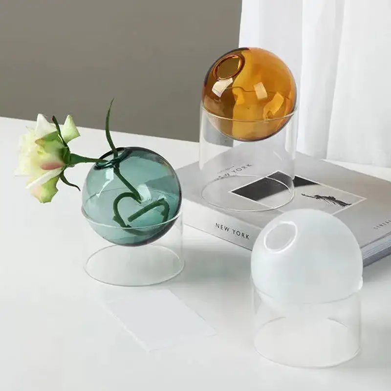 Glass Floral Artificial Decorative Table Vase