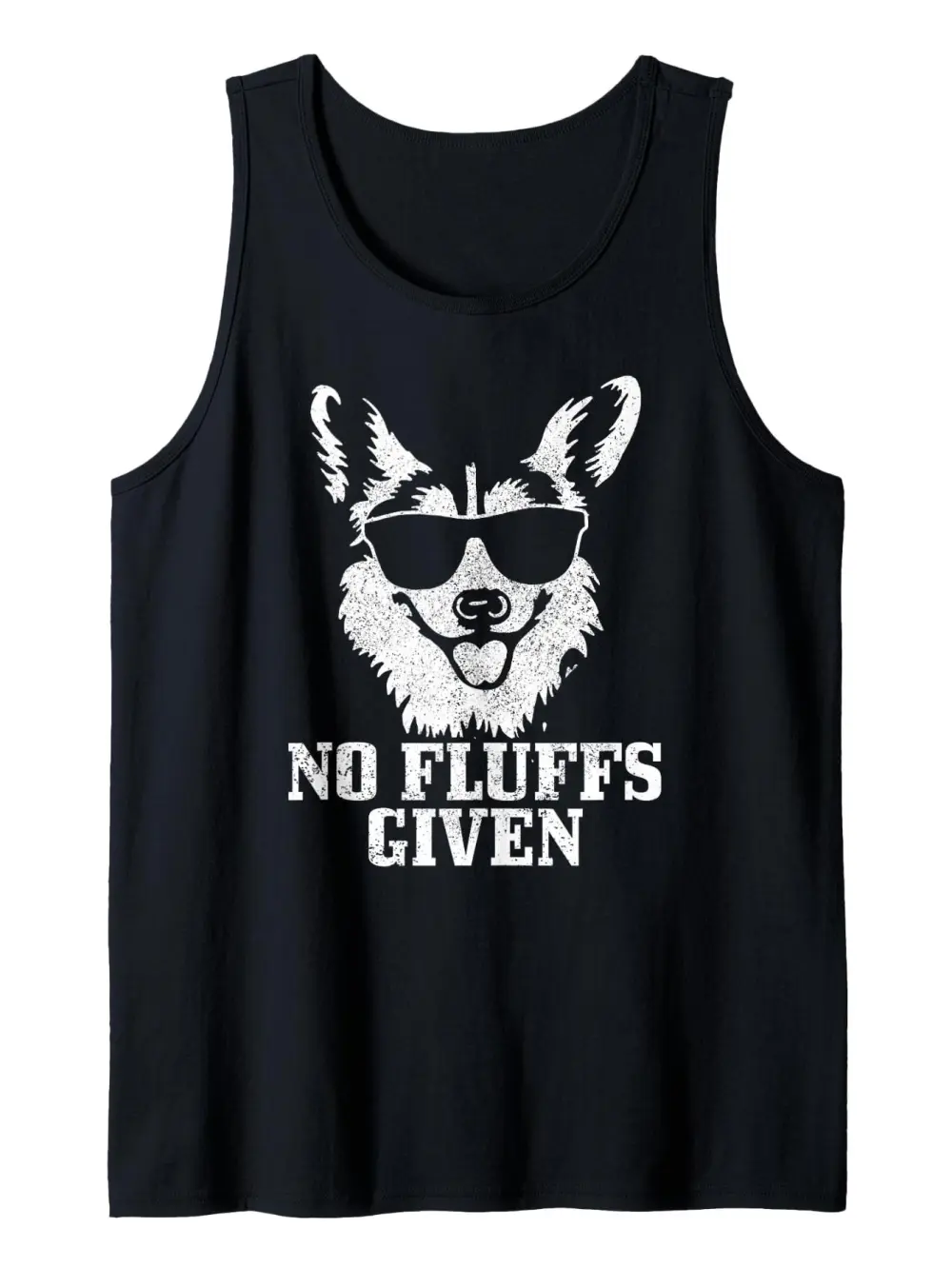 Corgi No Fluffs Given Print Tank Top