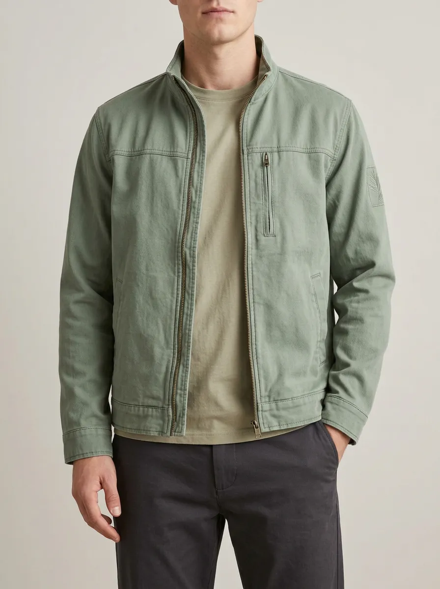 Relaxed Zip Front Field Jacket