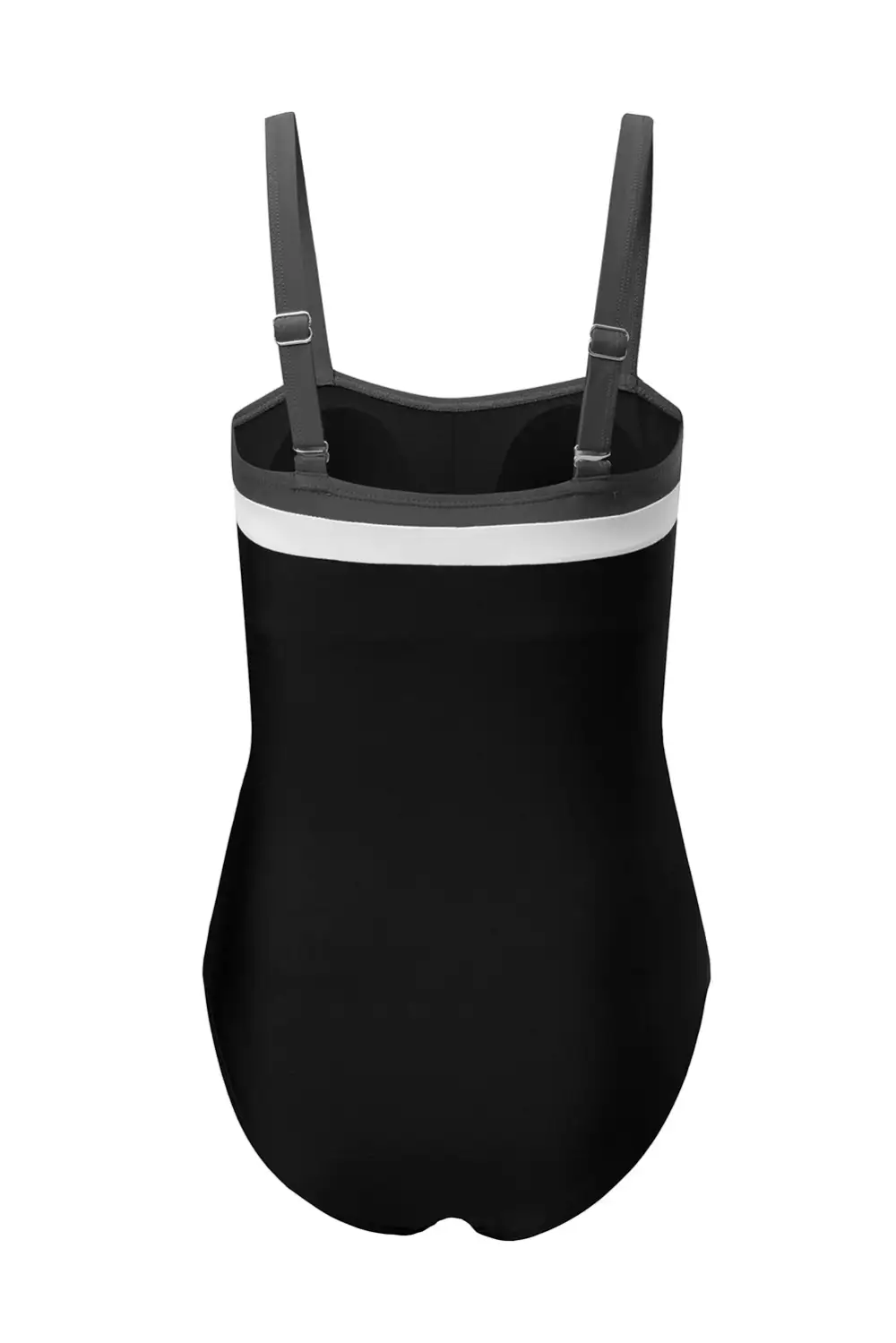 Blocked Pattern Detail Adjustable One Piece Swimsuit
