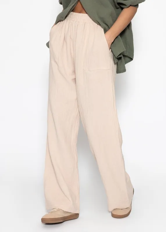 Beige Muslin Everyday Pants